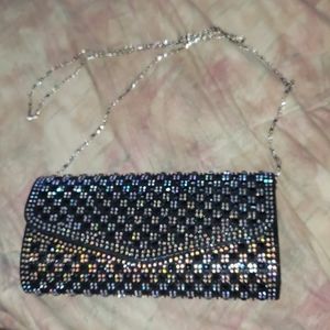 Black Evening Bag w/beading